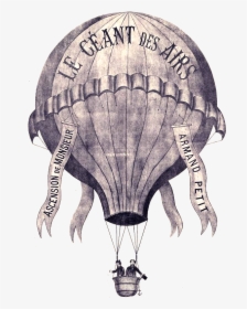 Transparent Vintage Hot Air Balloon Clipart - Hot Air Balloon Vintage, HD Png Download, Transparent PNG