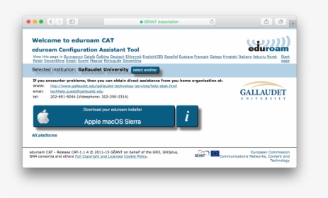 Cat Browser View For Os X - Gallaudet University, HD Png Download, Transparent PNG