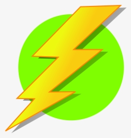 Lightning, Energy, Bolt, Green, Circle, Shadow, Symbol - Lightning Bolt Green Circle, HD Png Download, Transparent PNG