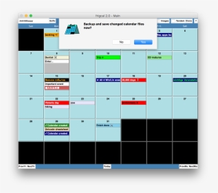 Python Tkinter Calendar, HD Png Download, Transparent PNG