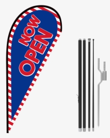 8ft Now Open Stock Teardrop Flag With Ground Stake - Flag, HD Png Download, Transparent PNG