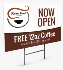 Now Open Coffee Shop Yard Sign Template Preview - Graphic Design, HD Png Download, Transparent PNG