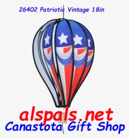 #26402 Vintage Patriotic Hot Air Balloon Upc# 630104264024 - Hot Air Balloon, HD Png Download, Transparent PNG