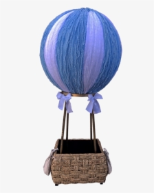 Blue & White Hot Air Balloon - Blue And White Hot Air Balloon, HD Png Download, Transparent PNG