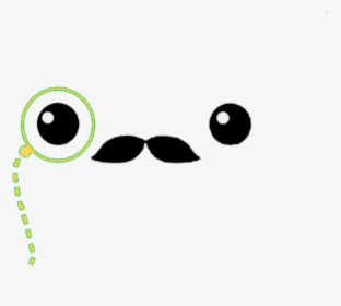 #mustache #glasses #face #cute #kawaii - Cute Cartoon Face With Mustache, HD Png Download, Transparent PNG