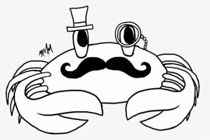 Transparent Mustash Png - Cartoon Crabs With Mustache, Png Download, Transparent PNG