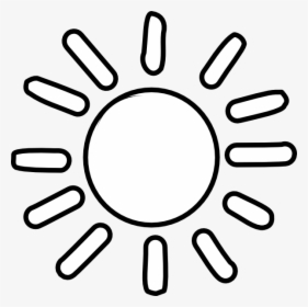 Sun Outline Clip Art - Sunshine Clip Art Black And White, HD Png Download, Transparent PNG