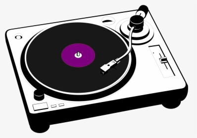 Phonograph Disc Jockey Clip Art Cartoon Turntable - Record Player Vinyl Clipart, HD Png Download, Transparent PNG