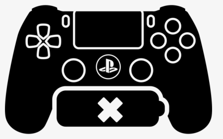 Ps4 Game Control With No Battery - Playstation 4 Silhouette, HD Png Download, Transparent PNG