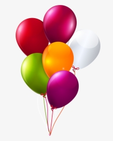 Colorful Bunch Of Balloons Clipart Png Image​ - Birthday Balloons Clipart Png, Transparent Png, Transparent PNG