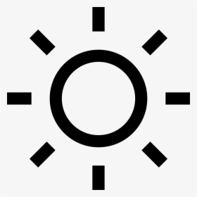 Sun Shape Of A Circle With Straight Rays - Icon, HD Png Download, Transparent PNG