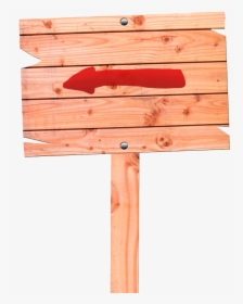 Wood Sign Red Arrow - Portable Network Graphics, HD Png Download, Transparent PNG