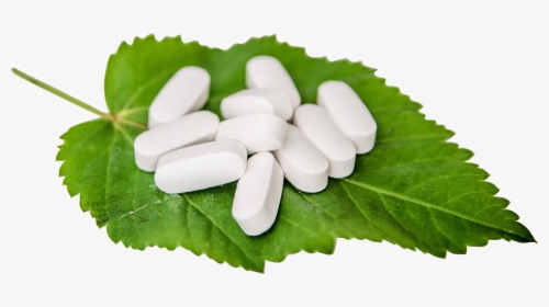 White Pills On A Leaf - Pills On Leaf, HD Png Download, Transparent PNG