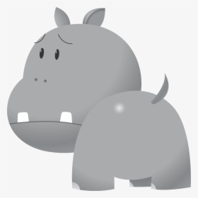 Transparent Baby Hippo Png - Gey Baby Hippo Clipart Png, Png Download, Transparent PNG