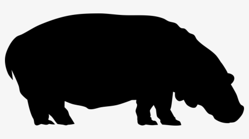 Transparent Computer Silhouette Png - Hippo Silhouette Png, Png Download, Transparent PNG
