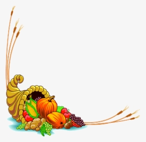 Cornucopia, Harvest, Thanksgiving, Abundance, Abundant - Thanksgiving Border Images Free, HD Png Download, Transparent PNG