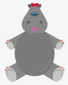 Transparent Baby Hippo Png - Hipopotamo Menina, Png Download, Transparent PNG