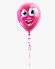 Smiley Clipart Balloon - Balloon With Face Clipart, HD Png Download, Transparent PNG