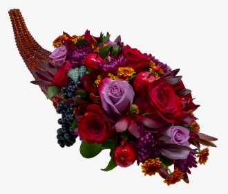 Jewel Tones Floral Cornucopia - Garden Roses, HD Png Download, Transparent PNG