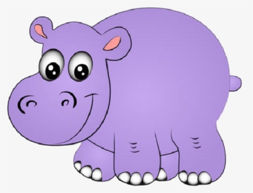 Clip Art Cartton Hippo - Cartoon Hippo Transparent Background, HD Png Download, Transparent PNG