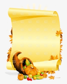 Cornucopia Blank Thanksgiving Invitation With And Vegetables - Thanksgiving Invitation Images 2019, HD Png Download, Transparent PNG