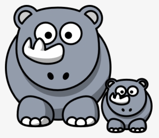 Picture Transparent Download Baby Rhino Clipart - Cartoon Rhino Clipart, HD Png Download, Transparent PNG