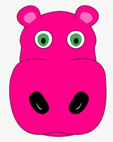 Hippo Face Clipart - Animals Face Art Clips, HD Png Download, Transparent PNG