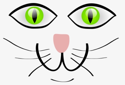Vector Cats Open Mouth - Cat Eyes Clip Art Black And White, HD Png Download, Transparent PNG