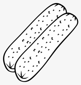 Hotdog Black And White Clipart, HD Png Download, Transparent PNG