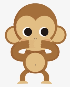 Clip Art Monkey Cartoon Clip Art - Cartoon Keep Your Mouth Shut, HD Png Download, Transparent PNG