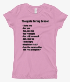 School-thoughts Mockup Front Flat Lilac, HD Png Download, Transparent PNG