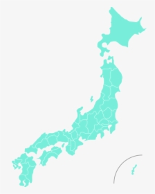 Map,area,sky - Colour Map Of Japan, HD Png Download, Transparent PNG