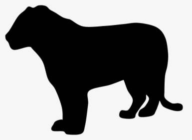 Cat Silhouette Black Panther Lion Clip Art - Tiger Silhouette No Background, HD Png Download, Transparent PNG