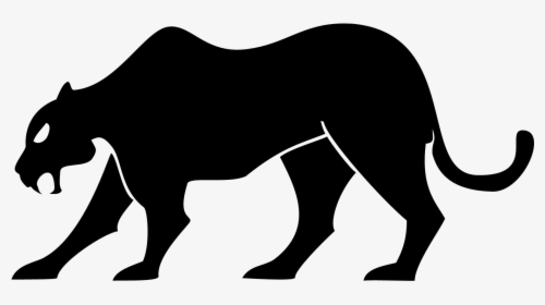 Black Panther Cougar Silhouette Clip Art - Silhouette Of Panther, HD Png Download, Transparent PNG