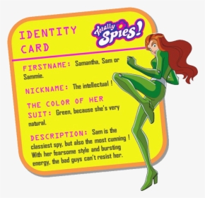 Cartoon, Totally Spies, And Sam Image - Totally Spies Sam Full Name, HD Png Download, Transparent PNG