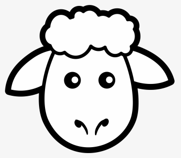 Black And White Head Pictures To Pin On Pinterest - Draw A Sheep Face, HD Png Download, Transparent PNG
