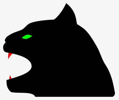 Panther, Black, Cat, Head, Evil, Silhouette - Vektor Kepala Macan Kumbang, HD Png Download, Transparent PNG
