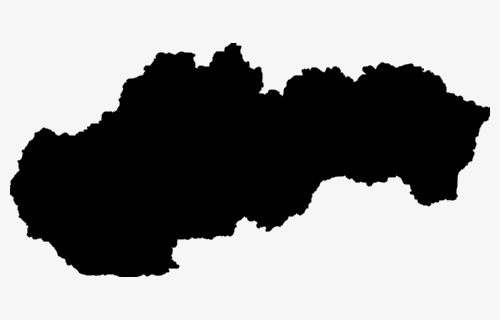 Silhouette,monochrome Photography,sky - Slovakia Vector Map, HD Png Download, Transparent PNG