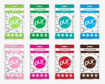 8 Gum Bag Variety, , Pur Gum, Pur Gum, Pur Gum, Aspartame - Chewing Gum, HD Png Download, Transparent PNG