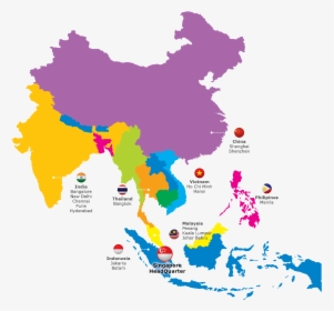 Creative Contact Form - South East Asia Region Map, HD Png Download, Transparent PNG