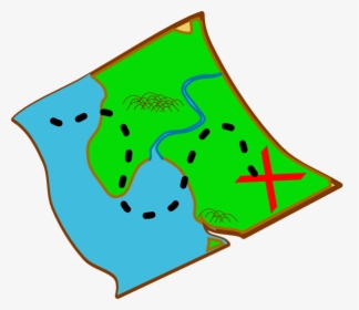 Treasure Map Ocal Diff Colours Clip Art At Vector - Map Clipart, HD Png Download, Transparent PNG