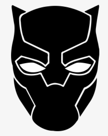 Clip Art Avengers Svg Freeuse - Black Panther Face Drawing, HD Png Download, Transparent PNG