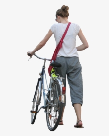Cycling, Cyclist Png - Woman On Bicycle Png, Transparent Png, Transparent PNG
