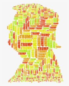 Trump Profile Word Cloud No Background Clip Arts - Transparent Trump Fonts, HD Png Download, Transparent PNG