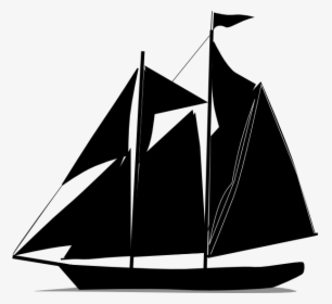 Sailboat Black And White Black Sail Boat Clip Art At - Sail Boat Svg, HD Png Download, Transparent PNG