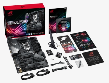 Rog Strix Z390 E Gaming Whats Inside The Box - Asus Rog Z390 E, HD Png Download, Transparent PNG