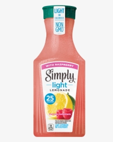 Simply Light Lemonade With Raspberry - Orange Juice Png Bottle, Transparent Png, Transparent PNG
