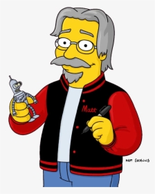 Matt With Bender - Futurama Matt Groening, HD Png Download, Transparent PNG