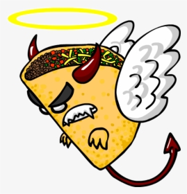 Transparent Taco Clip Art - Taco With Angel Wings, HD Png Download, Transparent PNG