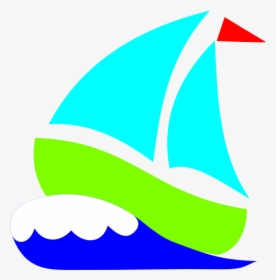 Green Sailboat Clip Art - Cartoon Sailboats, HD Png Download, Transparent PNG